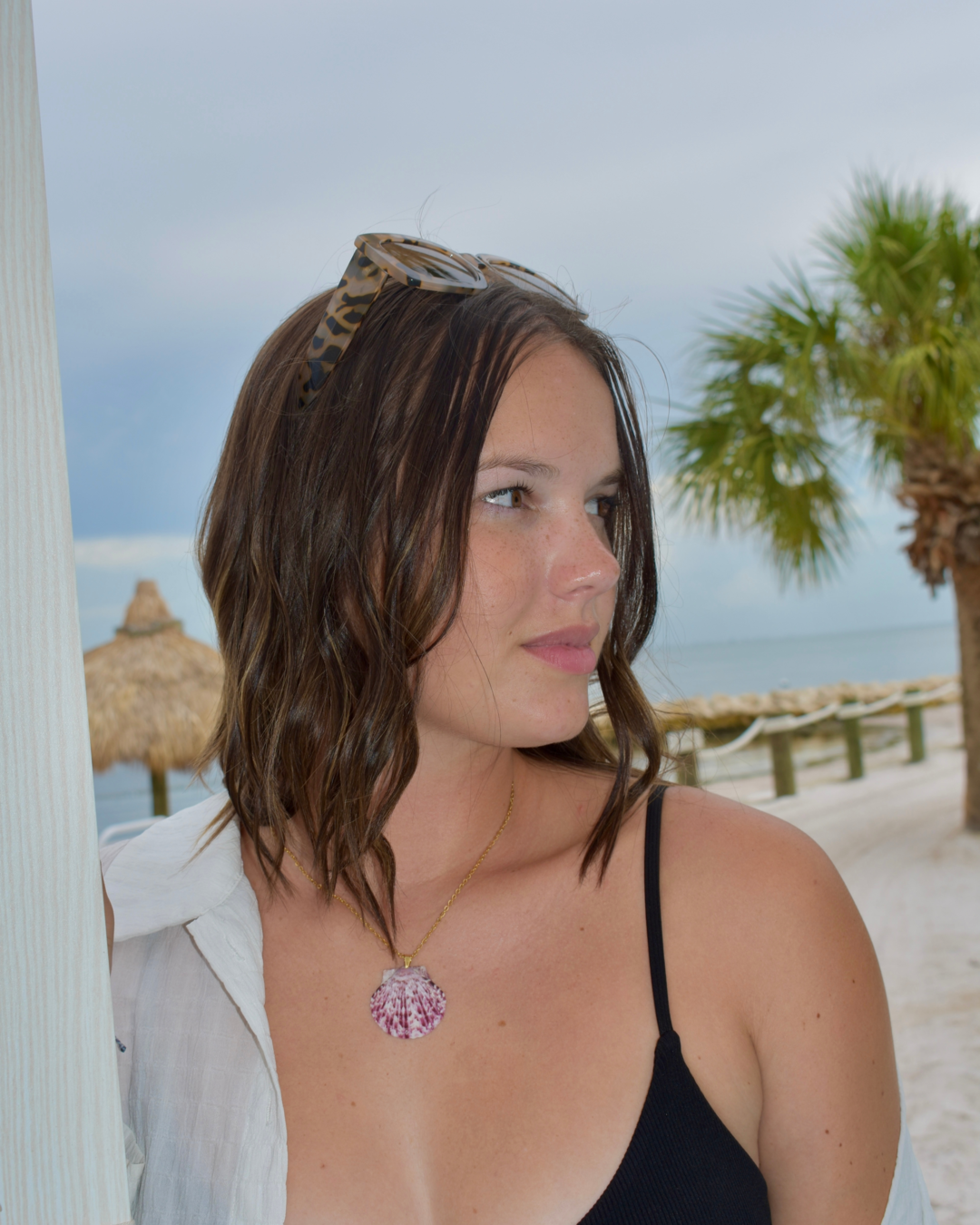 Light Purple Sky Shell Necklace